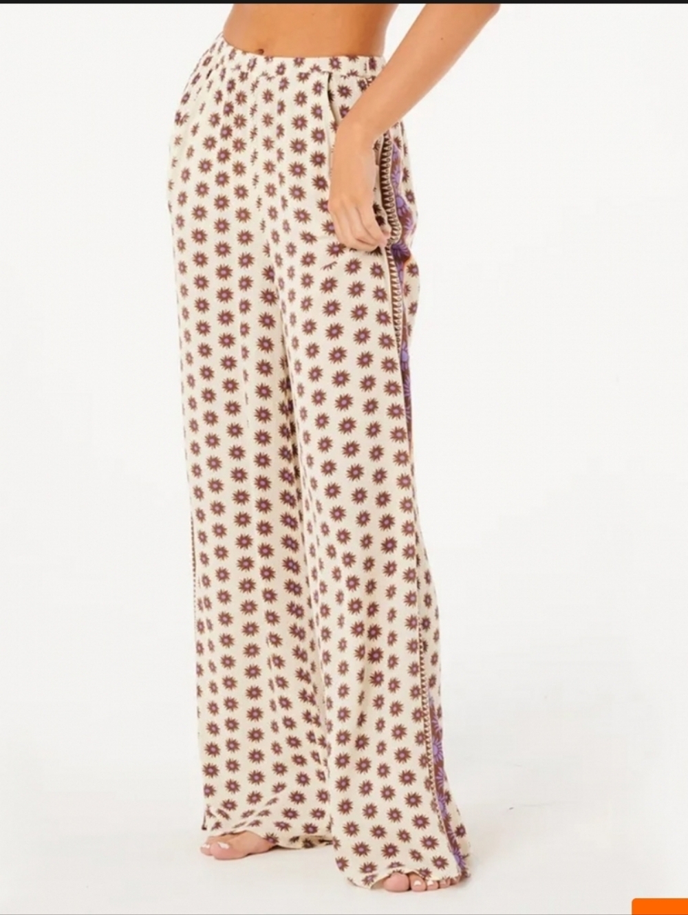 Rip Curl  Cala Nights Beach Pant Wide-Leg Pants with Side Stripes